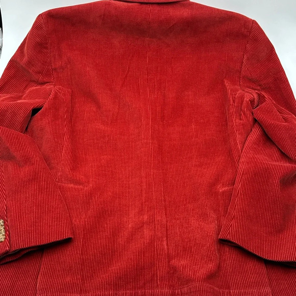 Alan Flusser Corduroy Blazer Rust Orange 44R Academia Professor Preppy Work - Picture 8 of 14